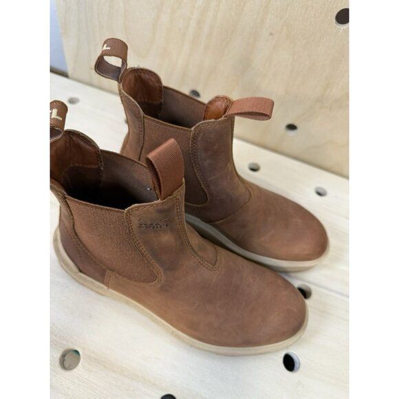 Sorel Women's Hi-Line Chelsea Scorch Tawny Buff Suede Leather Boots Size 7.5 - Picture 4 of 12